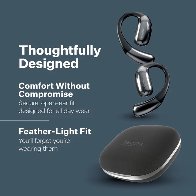 Alt view image 6 of 7 - TravelerAI Smart Translator Earbuds with Charging Case, Open-Ear Bluetooth 5.4, Real-Time AI Translation in 159+ Languages, Black
