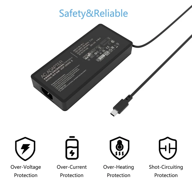 Alt view image 5 of 7 - 280W Charger Fit for ASUS ROG Strix G16 & G18 20V 14A AC Power Adapter Compatible with ASUS ROG Strix G18 G815/G815L/G815LP and G16(2025) G615/G615L/G615LR G615JM laptops