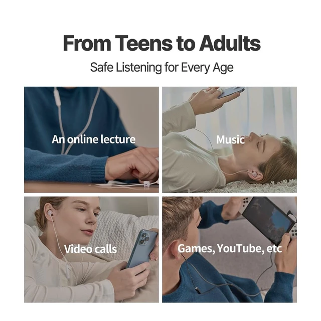 Alt view image 5 of 7 - ASE-600 ASMR USB-C Wired Earbuds with Mic for School & iPhone 17