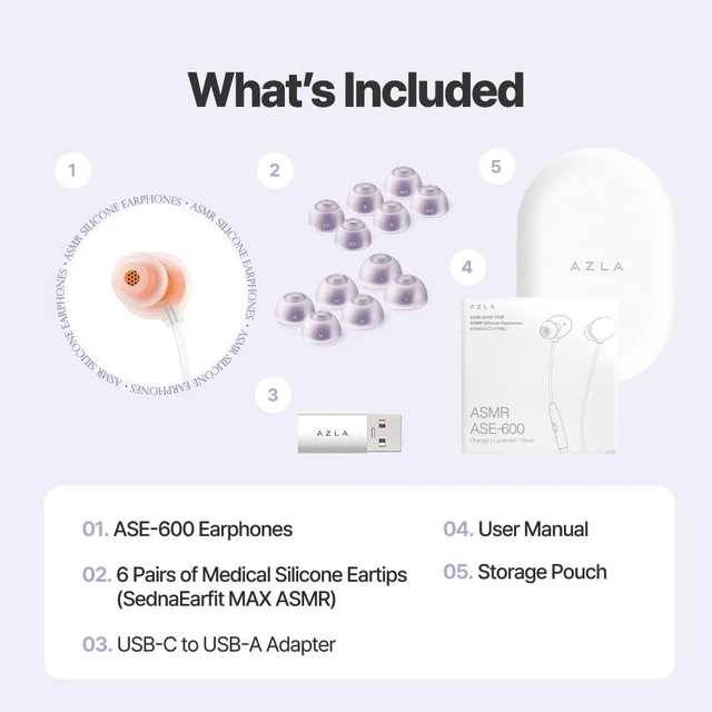 Alt view image 7 of 7 - ASE-600 ASMR USB-C Wired Earbuds with Mic for School & iPhone 17