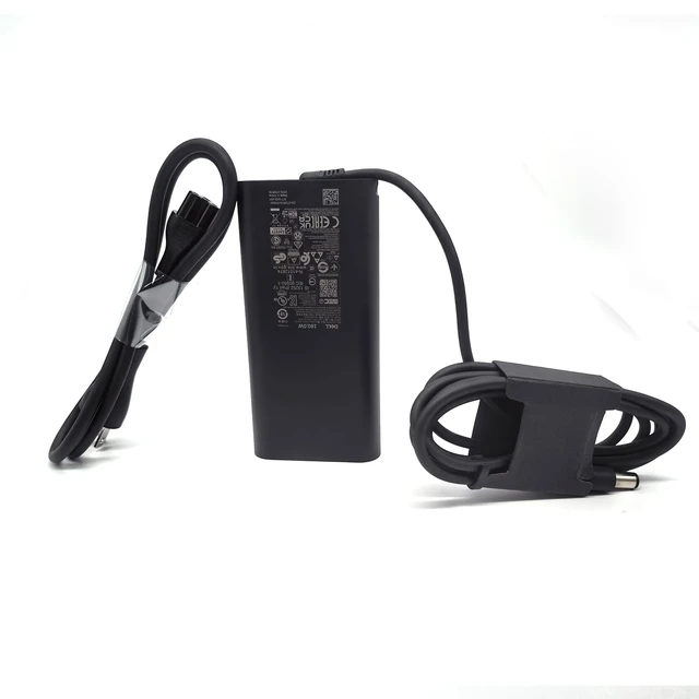 Alt view image 7 of 7 - 180W Barrel 7.4mm GAN Laptop Charger Round tip 19.5V 9.23A 010KFT 0TXR1N 0D6JHG, Black