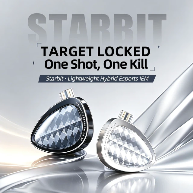 Alt view image 3 of 7 - Starbit IEM for FPS Gaming Earbuds with Mic, 1DD+1BA in-Ear Monitor Sound Isolation, Comfortable In-Ear Fit, Low Profile Design, 360 Spatial Sound, Portable USB-C to 3.5 Gaming DAC