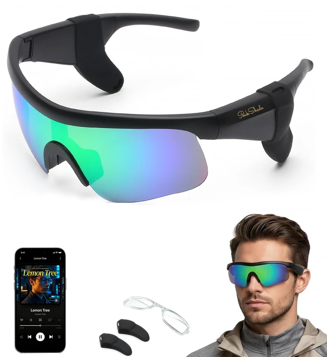 Main image of Bluetooth Sunglasses, Polarized UV400 Open-Ear Audio Glasses Smart Glasses, 8H Playtime, Hands-Free Calls, Music & Voice Control, 52g Lightweight TR90 Frame, IPX5 Waterproof Sport Fit
