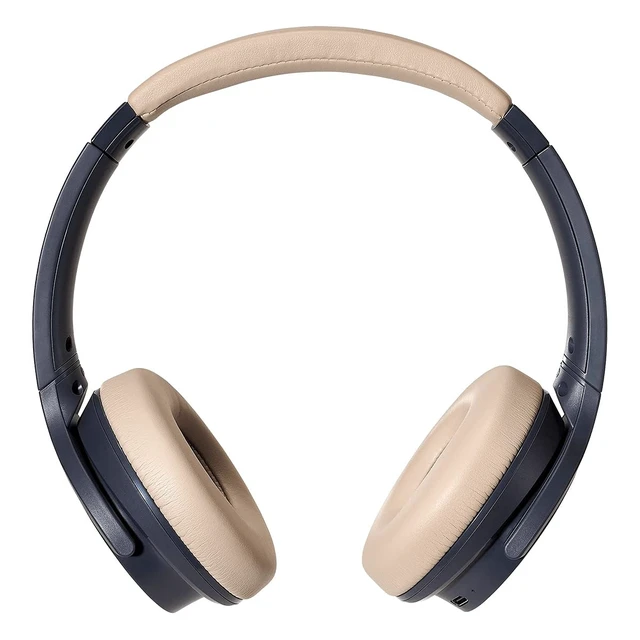 Alt view image 4 of 7 - ATH-S220BTNBG Wireless On Ear Headphones, Navy/Beige