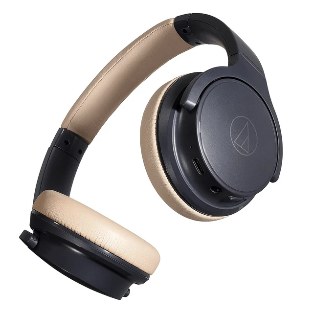 Alt view image 5 of 7 - ATH-S220BTNBG Wireless On Ear Headphones, Navy/Beige