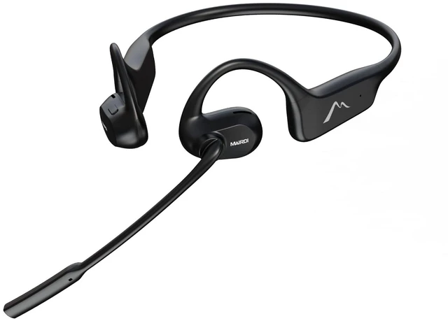 Main image of Open Ear Headphones with Mic, Bluetooth Headset with AI Noise Canceling Microphone, Comfort Air Conduction Headphones Wireless Headset Earphone for Office Work Call Meeting Driving Sports