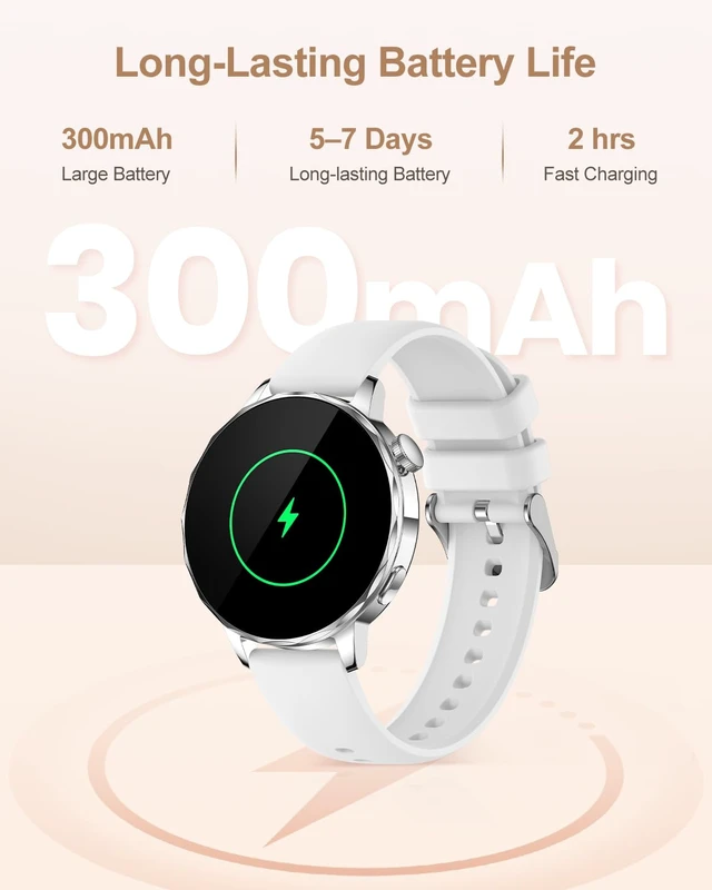 Alt view image 3 of 7 - Smart Watch for Women, 1.27 Inch HD Touchscreen, Bluetooth Calling, Heart Rate & Sleep Tracking, 100+ Sports Modes, IP68 Waterproof Fitness Tracker for Android & iPhone