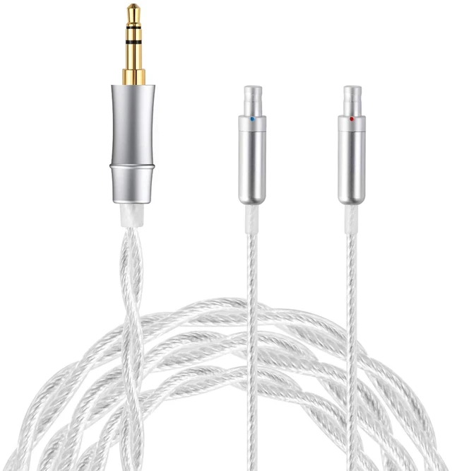 Main image of Silver Plated Replacement Audio Upgrade Cable Compatible with Sennheiser HD800 HD800s HD8XX HD820 HD820s Dharma D1000 Headphones Wired Upgrade Replacement Cord 3.5mm Plug