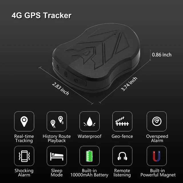 Alt view image 2 of 7 - GPS Tracker for Vehicles,4G LTE GPS Tracking Device,ST-915L Real time Strong Magnetic Tracker for Car Motorcycle Taxi Truck Bus