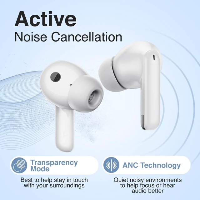 Alt view image 3 of 7 - Kids Headphones, Volume-Limiting 85dB, PuroQuiet Air Universal Active Noise Cancelling Bluetooth Earbuds, Wireless Headphones with mic, Type-C Charging Port, Built-in Microphone
