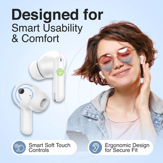 Alt view image 6 of 7 - Kids Headphones, Volume-Limiting 85dB, PuroQuiet Air Universal Active Noise Cancelling Bluetooth Earbuds, Wireless Headphones with mic, Type-C Charging Port, Built-in Microphone
