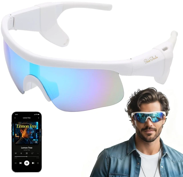 Main image of Bluetooth Sunglasses, Polarized UV400 Open-Ear Audio Glasses Smart Glasses, 8H Playtime, Hands-Free Calls, Music & Voice Control, 52g Lightweight TR90 Frame, IPX5 Waterproof Sport Fit