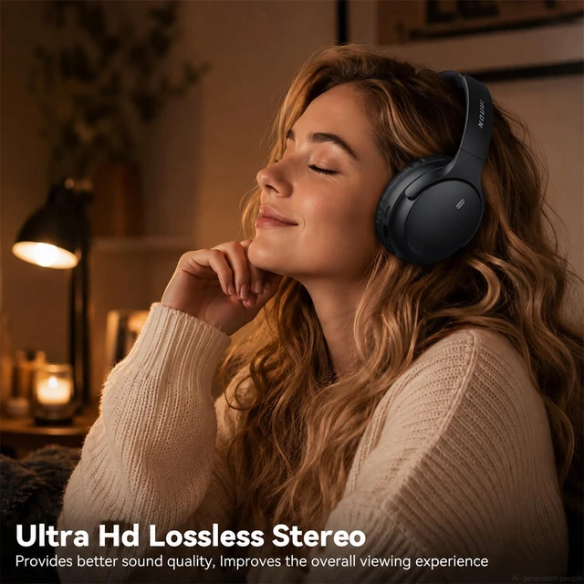 Alt view image 2 of 7 - Wireless Headphones for TV Watching, TV Headphones Wireless for Seniors with Transmitter Charging Base, Over Ear Bluetooth Headphones with No Audio Delay, Plug and Play, Gifts for Parents and Elderly