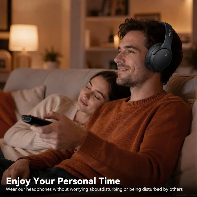 Alt view image 3 of 7 - Wireless Headphones for TV Watching, TV Headphones Wireless for Seniors with Transmitter Charging Base, Over Ear Bluetooth Headphones with No Audio Delay, Plug and Play, Gifts for Parents and Elderly