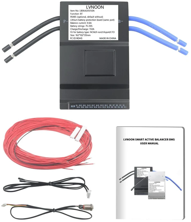 Main image of LB06A Smart Active Balancer BMS Lithium Battery Protection Board for Li-ion NCM LFP LiFePo4 Battery Management System 7S 8S 10S 12S 16S 20S 150A 24V 48V 60V 72V with APP Control (7-20S, 150A)