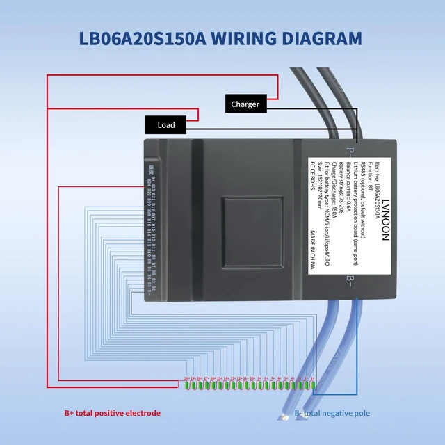 Alt view image 5 of 7 - LB06A Smart Active Balancer BMS Lithium Battery Protection Board for Li-ion NCM LFP LiFePo4 Battery Management System 7S 8S 10S 12S 16S 20S 150A 24V 48V 60V 72V with APP Control (7-20S, 150A)
