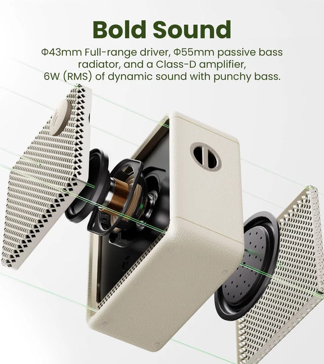 Alt view image 3 of 7 - ES20 Portable Bluetooth Speaker, IP67, Ambient Light, Black 15 Hours Playtime, Wireless Connectivity for Home Office Outdoor, Stereo pairing