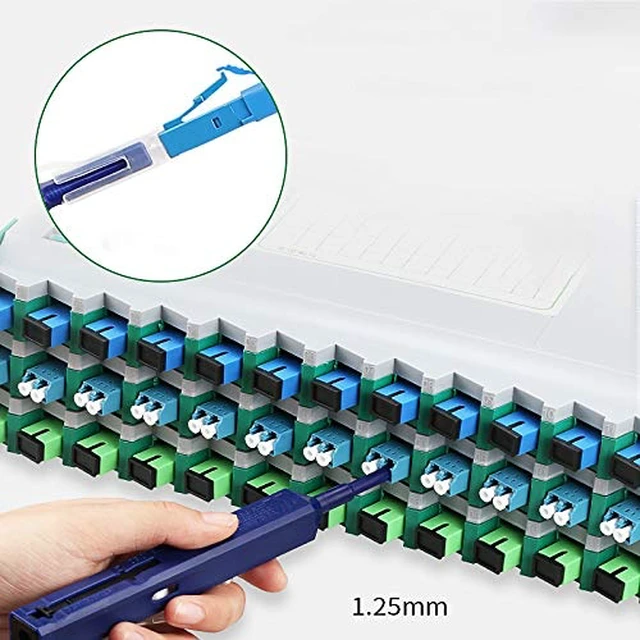 Alt view image 5 of 7 - Fiber Optic Cleaning Kit Optical Fiber Cleaner Tools with Fiber Cleaning Cassette for FC SC ST LC MU Connectors, 1.25mm/2.5mm Fiber Cleaner Pens, Cleaning Swabs Wipes (MK-200)