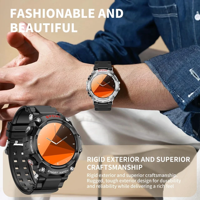 Alt view image 4 of 6 - Smart Watch for Women Men, Smartwatch for iPhone & Android Bluetooth (Answer/Call) Built-in Earbuds, 1.52" HD Fitness Tracker with 100+ Sport Modes
