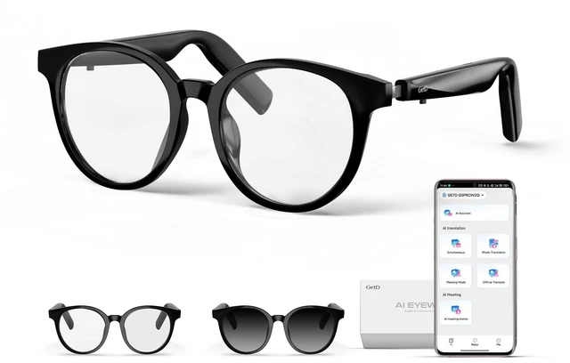 Main image of AI Glasses for Men & Women, Smart Glasses Powered by ChatGPT with 145-Language Translation,Bluetooth 5.4 Glasses, Polarized & Photochromic Lenses, 11H Music Play for Driving and Daily Use