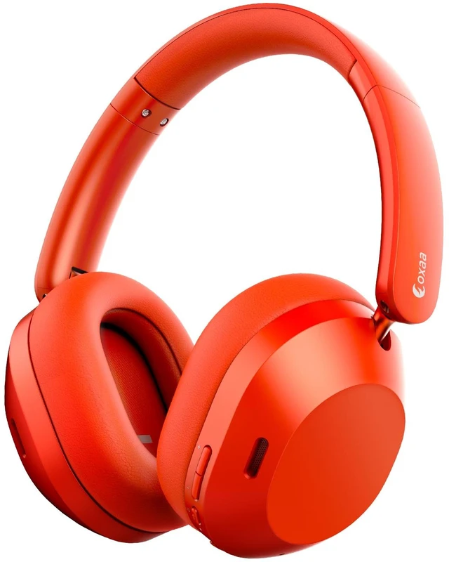 Main image of Headphones Wireless Headset with Deep Bass, 43dB Active Noise Cancelling Headphones for Adults, Wireless Headphones with 70H Battery, Fast Charging, Low-Latency Audio, Over-Ear Design (Orange)