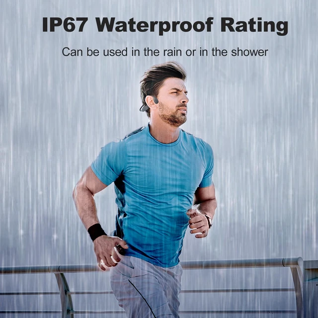 Alt view image 4 of 6 - Bone Conduction Headphones, Bluetooth 5.2 Open Ear Headphones with HD Mic, 10Hrs Playtime Wireless Sports Earphones, IP67 Waterproof Headset for Running, Cycling, Hiking, Driving