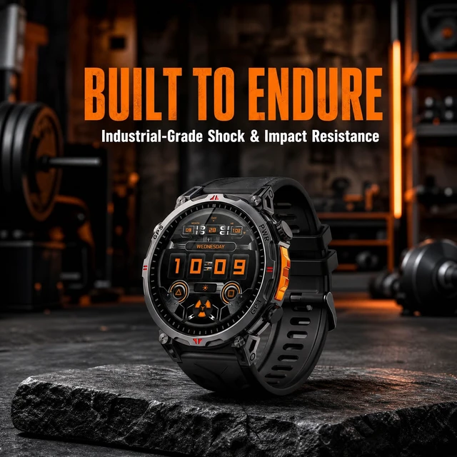 Alt view image 3 of 7 - GPS Military Smart Watches for Men, 1.56" AMOLED Screen Bluetooth Call, Smartwatch for Android Phones and iPhone, 100+ Sport Modes, 3ATM Waterproof Smart Watch with Compass