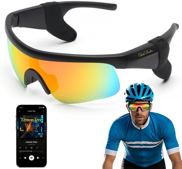 Main image of Bluetooth Sunglasses, Polarized UV400 Open-Ear Audio Glasses Smart Glasses, 8H Playtime, Hands-Free Calls, Music & Voice Control, 52g Lightweight TR90 Frame, IPX5 Waterproof Sport Fit