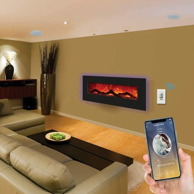 Alt view image 7 of 7 - 4 Inch Bluetooth Ceiling Speakers 160W Flush Mount in Wall Amplifier Receiver Suitable for Indoor Home & Covered Outdoor Porch (Pairs)