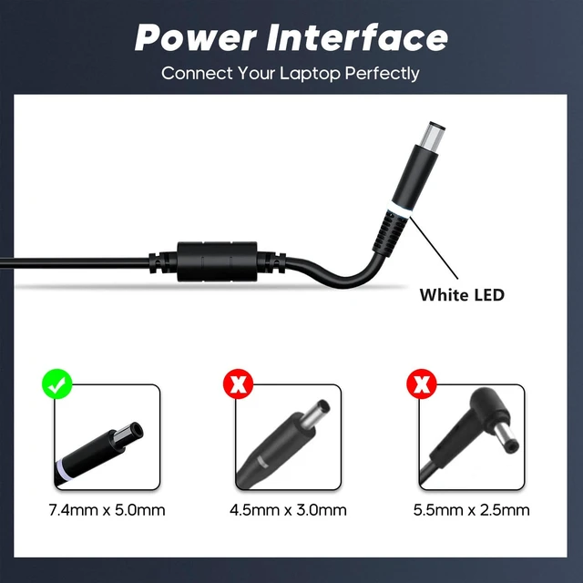 Alt view image 2 of 7 - 330W Slim AC Charger Adapter - for Dell Alienware M18X, M17, R3, R4, X16, X17, X51, G16 7630 7620, G15 5530, Area-51m - DA330PM201, DA330PM111, LA330PM190, ADP-330AB B - Laptop Power Supply Cord
