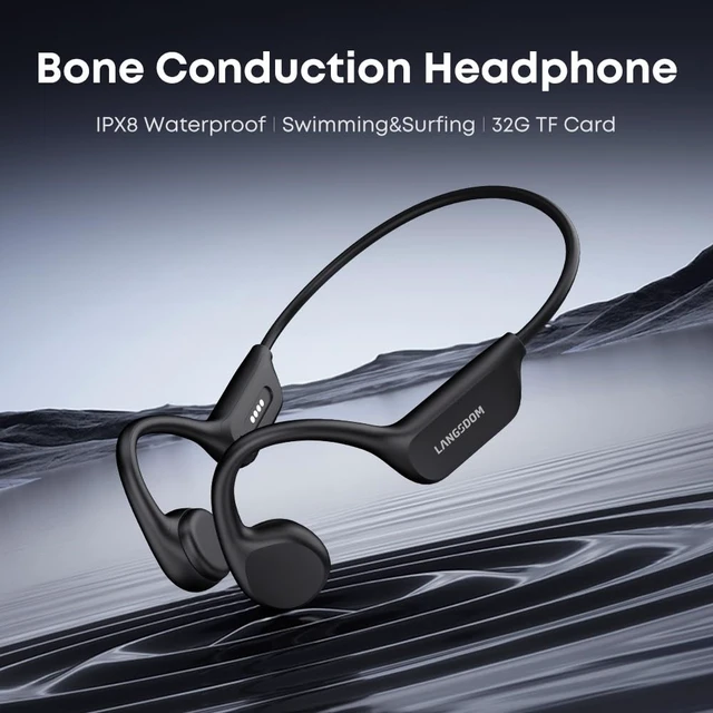 Alt view image 7 of 7 - Bone Conduction Headphones IPX8 Swimming Waterproof Dustproof Sweatproof MP3 Player Headset Underwater Music Player 32GB Memory, Open-Ear Wireless Bluetooth 5.4 with Mic for Running, Cycling