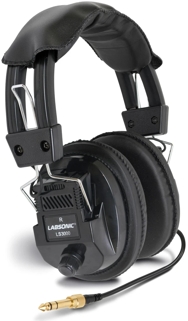 Main image of Over-Ear Stereo Headphones Black Passive Noise Cancelling Wired Headset for Music, Gaming, Work, Travel Comfortable, Durable, Clear Stereo Sound Made in USA