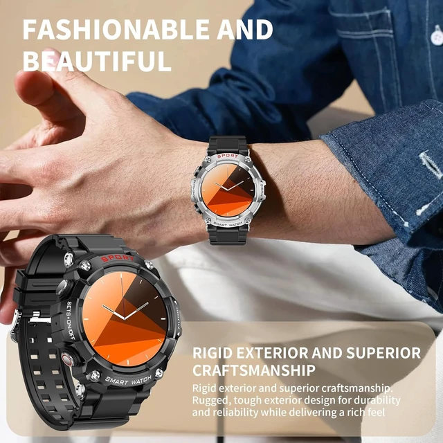 Alt view image 5 of 6 - Smart Watch for Women Men, Smartwatch for iPhone & Android Bluetooth (Answer/Call) Built-in Earbuds, 1.52" HD Fitness Tracker with 100+ Sport Modes