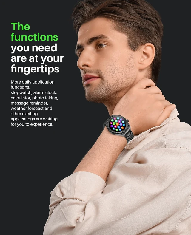 Alt view image 7 of 7 - Smart Watch for Men Bluetooth Call, 1.39" HD Touch, Heavy Duty iOS/Android Men's Smartwatch Heart Rate Blood Oxygen Blood Pressure Sleep Monitor Pedometer Tech Gift 2 Straps Fitness Activity Tracker