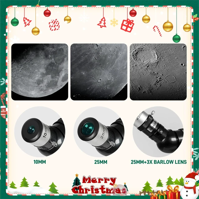 Alt view image 4 of 7 - Telescope for Adults Astronomy Beginners - 70mm Aperture and 400mm Focal Length Astronomical Refractor Telescope Great Astronomy for Christmas with Package, White