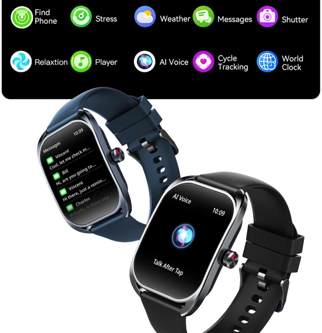 Alt view image 7 of 7 - Smart Watches for Men(Answer/Make Call), 2.01" Curved Screen HD Fitness Tracker Watch with Blood Pressure/Heart Rate Monitor, SpO2, 100+ Sports Fitness Smart Watch for Android/iOS Phones (Blue)