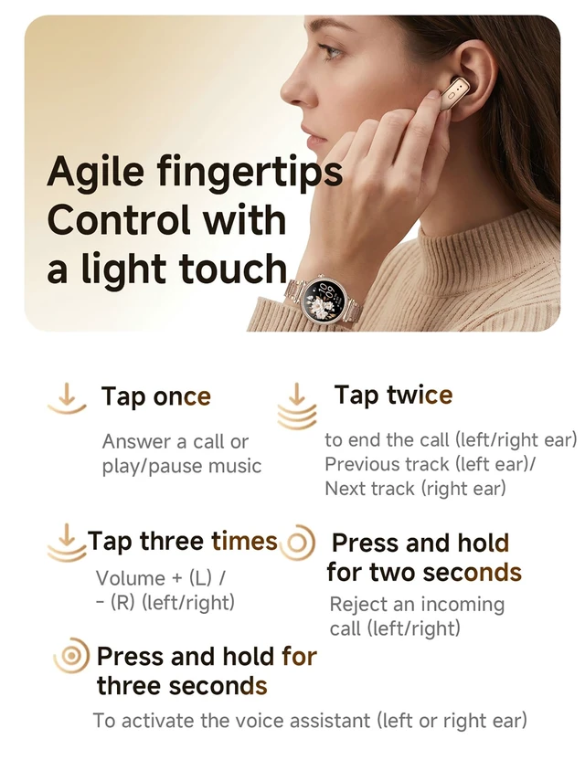 Alt view image 6 of 7 - Smart Watches with Earbuds for Women Android/iPhone, Answer Call Fitness Tracker /Sleep Tracker/Step Counter/Heart Rate/SpO2 Monitor, Health Watch for 100+ Sports Modes,2 Changeable Bands