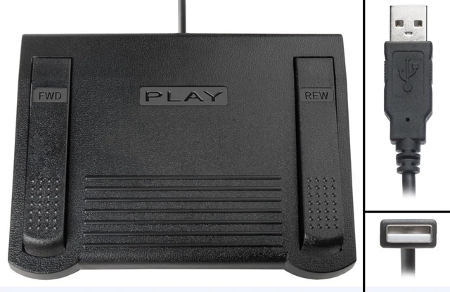 Main image of Express Scribe Transcription Foot Pedal -FPAE - For Free & Paid Software on Windows & Mac - Not for Case Catalyst or Other Transcription Programs
