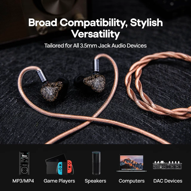 Alt view image 6 of 7 - Tripowin Nimbus Hybrid Single Crystal Copper IEM Cable Litz TYPE5 & AWG 19 Earphone Cord, HiFi Replacement Wire for in Ear Monitor & Wired Earbuds, 2Pin