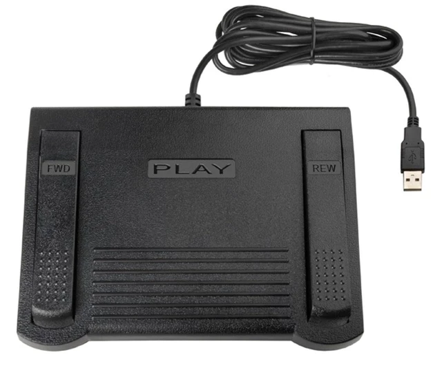 Alt view image 3 of 6 - Express Scribe Transcription Foot Pedal -FPAE - For Free & Paid Software on Windows & Mac - Not for Case Catalyst or Other Transcription Programs