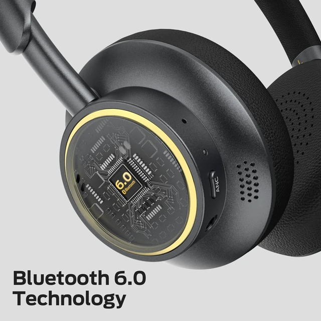 Alt view image 6 of 7 - N-Tune mini 02 Noise Cancelling Headphones, Over Ear Headphone Foldable Design, 50H Playtime Headphones Wireless, Bluetooth 6.0, Adjustable Lightweight and Comfortable for Travel