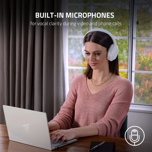 Alt view image 6 of 7 - Opus X Wireless Low Latency Headset: Active Noise Cancellation (ANC) - Bluetooth 5.0-60ms Low Latency - Customed-Tuned 40mm Drivers - Built-in Microphones - Quartz