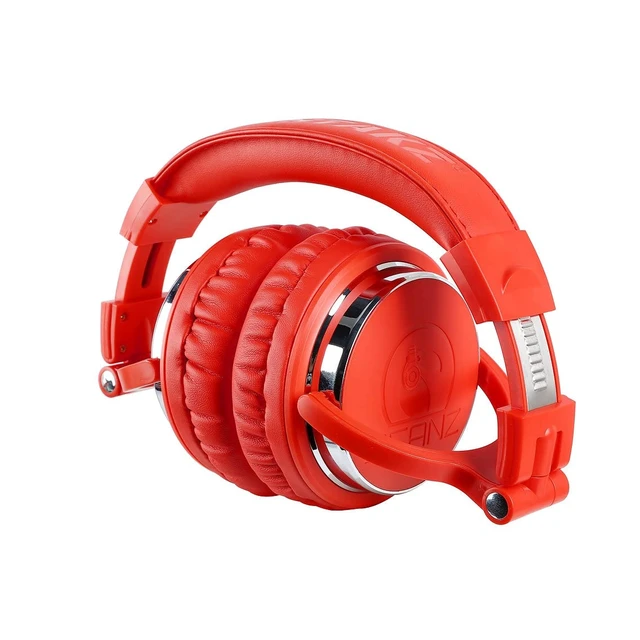 Alt view image 2 of 5 - Red DJ STAKZ Edition Over-Ear Professional Wired DJ Headphones - Enhanced 50mm Neodymium Drivers, Closed Back, Plush Comfrasoft Ear Cushions, 8-Way Adjustable Earpads, and Foldable