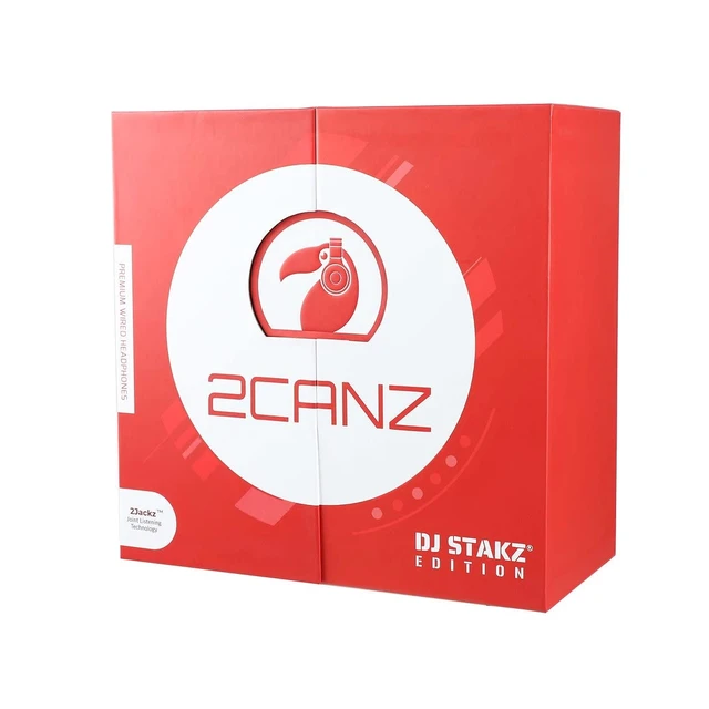 Alt view image 5 of 5 - Red DJ STAKZ Edition Over-Ear Professional Wired DJ Headphones - Enhanced 50mm Neodymium Drivers, Closed Back, Plush Comfrasoft Ear Cushions, 8-Way Adjustable Earpads, and Foldable