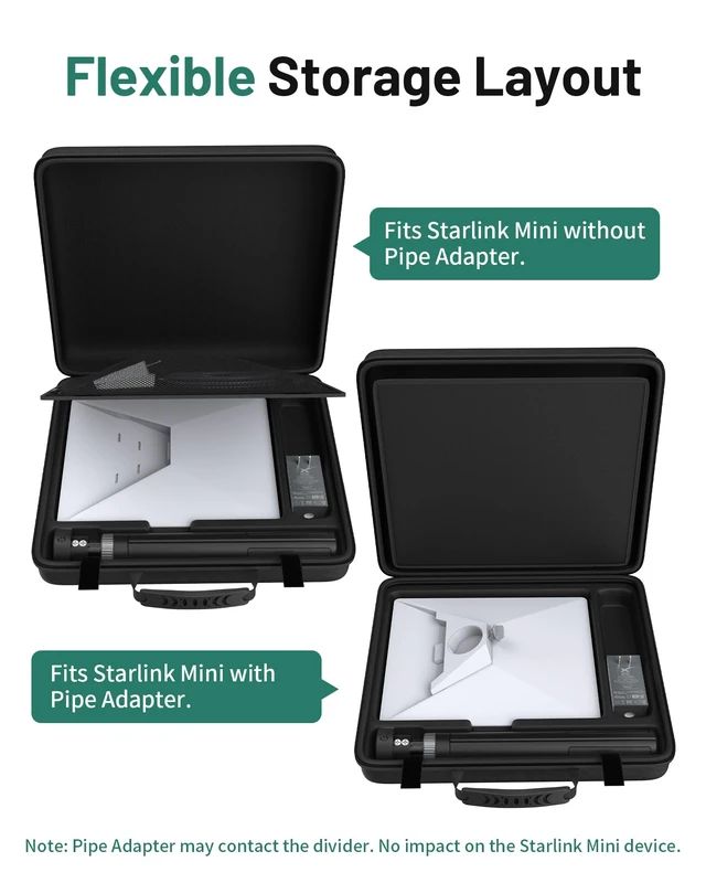Alt view image 4 of 7 - Starlink Mini Tripod with Carry Case, for All Starlink Mini Models Portable Starlink Mini Tripod Stand Mount with Aluminum Tripod Adapter for Outdoor, Camping and Hiking
