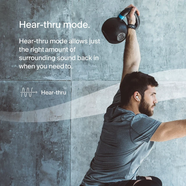 Alt view image 4 of 7 - SoundForm Pulse ANC Earbuds, Wireless Charging, 36H In-ear Bluetooth earbuds, hybrid noise cancelling, Qi wireless charging case, IPX5, multipoint, gym, commute