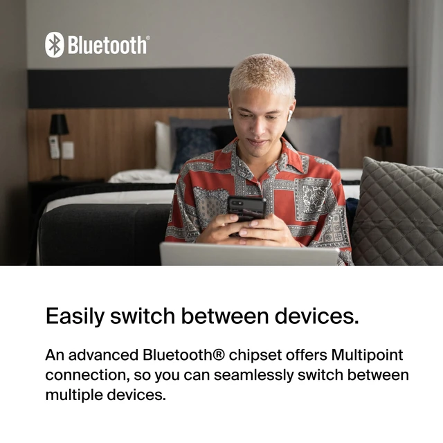Alt view image 6 of 7 - SoundForm Pulse ANC Earbuds, Wireless Charging, 36H In-ear Bluetooth earbuds, hybrid noise cancelling, Qi wireless charging case, IPX5, multipoint, gym, commute