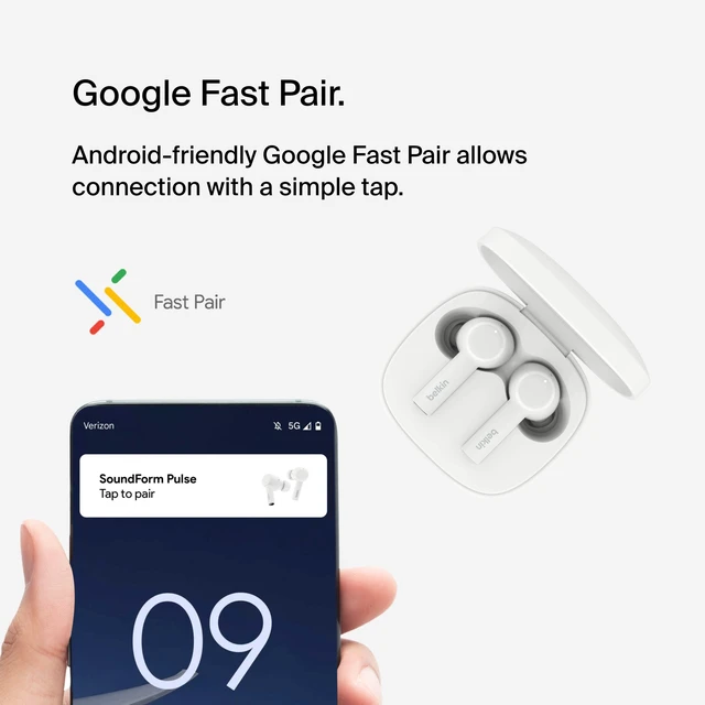Alt view image 7 of 7 - SoundForm Pulse ANC Earbuds, Wireless Charging, 36H In-ear Bluetooth earbuds, hybrid noise cancelling, Qi wireless charging case, IPX5, multipoint, gym, commute