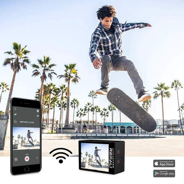 Alt view image 5 of 7 - CaptureCam 4K60FPS Waterproof Action Camera 21-Piece Complete Kit and 3 Batteries Amazing Family Sports Camera that Captures Best Moments Great for Baseball, Fishing & Travel Adventures