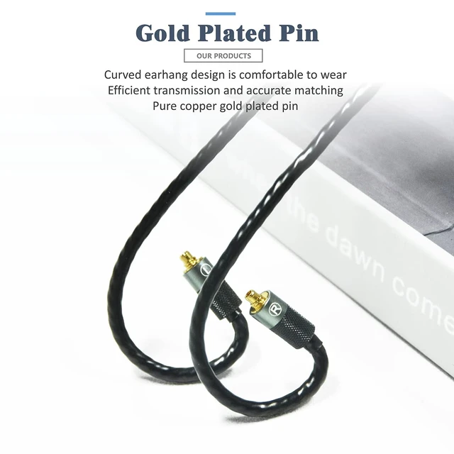 Alt view image 2 of 7 - MMCX Plug 5N OFC Copper+Graphene Earphone Replacement Cables for SHURE SE846 SE535 SE425 Xelento Remote T8iE T9iE Fidue A83 Sirius MkII Dunu DK3001Pro DK4001 UE900S W60 W80 (3.5mm Plug, MMCX)